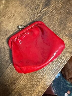 Dooney & Bourke Red Patent Kiss-Lock Coin Purse